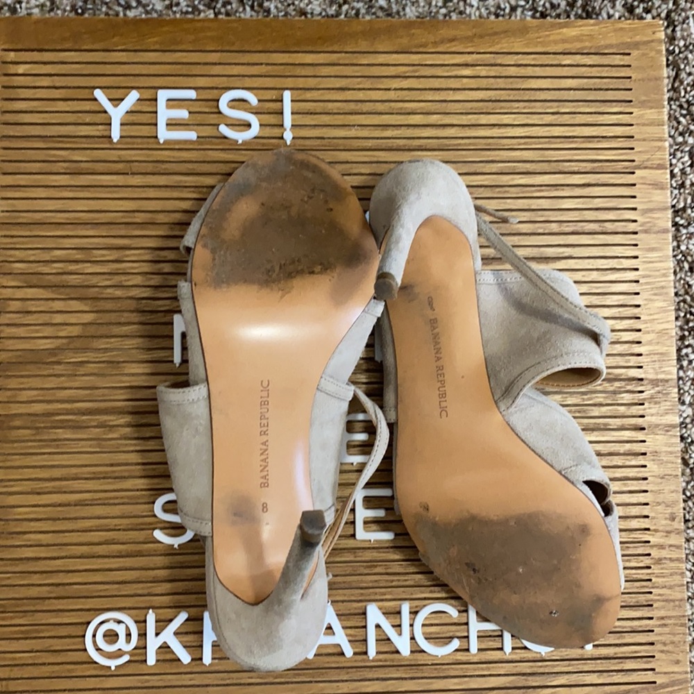Suede Strappy Heels - Picture 6 of 6